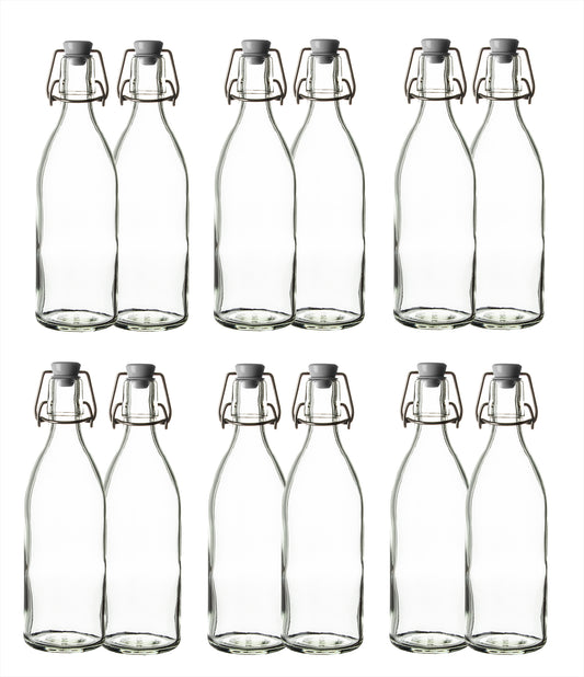 BigDean 12x Glasflaschen mit Bügelverschluss 500ml - Hochwertige Qualität Made in Germany - Bügelflaschen Likörflaschen Einmachflaschen Flaschen zum Befüllen & Einkochen image 2