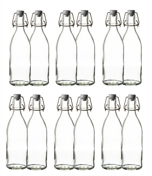 12x Glasflasche mit Bügelverschluss 500ml Draht-Bügelflasche zum Einkochen 2