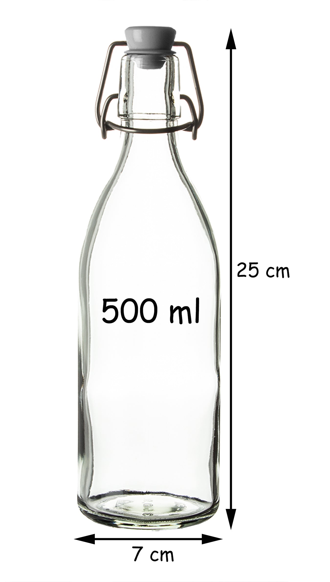 12x Glasflasche mit Bügelverschluss 500ml Draht-Bügelflasche zum Einkochen 5