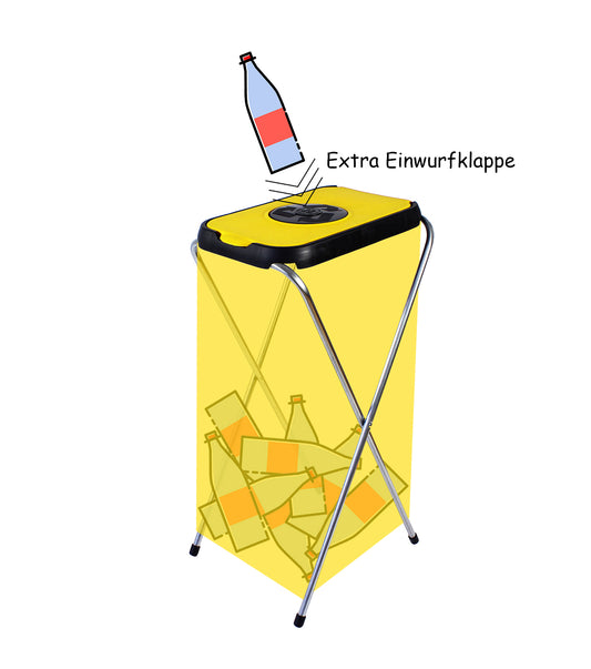 2x Müllsackständer SwingFix GELB 120L Blauer Gelber Sack Einer Mülleimer Müllbeutelständer 2