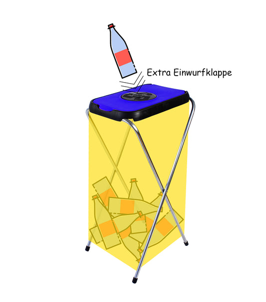 3x Müllsackständer SwingFix BLAU 120L Blauer Gelber Sack Einer Mülleimer Müllbeutelständer 2