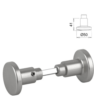 Aluminium Türgriff Zimmertürknopf Knopfdrücker silber farbig 3