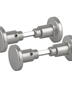 2x Aluminium Türgriffe Zimmertürknopf Knopfdrücker silber farbig