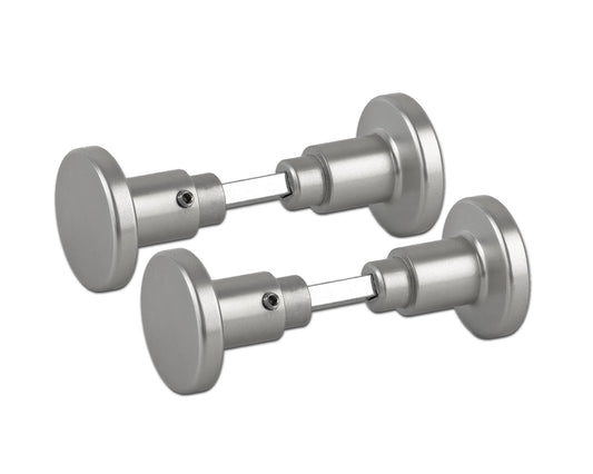 BigDean 2x Aluminium Türgriffe Zimmertürknopf Knopfdrücker silber farbig image 1