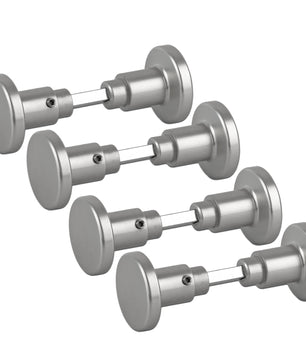4x Aluminium Türgriffe Zimmertürknopf Knopfdrücker silber farbig