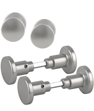 4x Aluminium Türgriffe Zimmertürknopf Knopfdrücker silber farbig 2