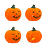 4er Set Halloween-Kürbis Windlicht groß - HxD: ca. 13x14 cm  - Zierkürbis als Herbstdeko - Aus Keramik - Mit Öffnung für Teelichter - Mottoparty-Deko