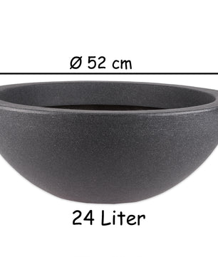 XXL Pflanzschale Wasserschale Ø 52 cm Höhe ca. 19 cm - Brunnenschale für Miniteich - Kunststoff 3
