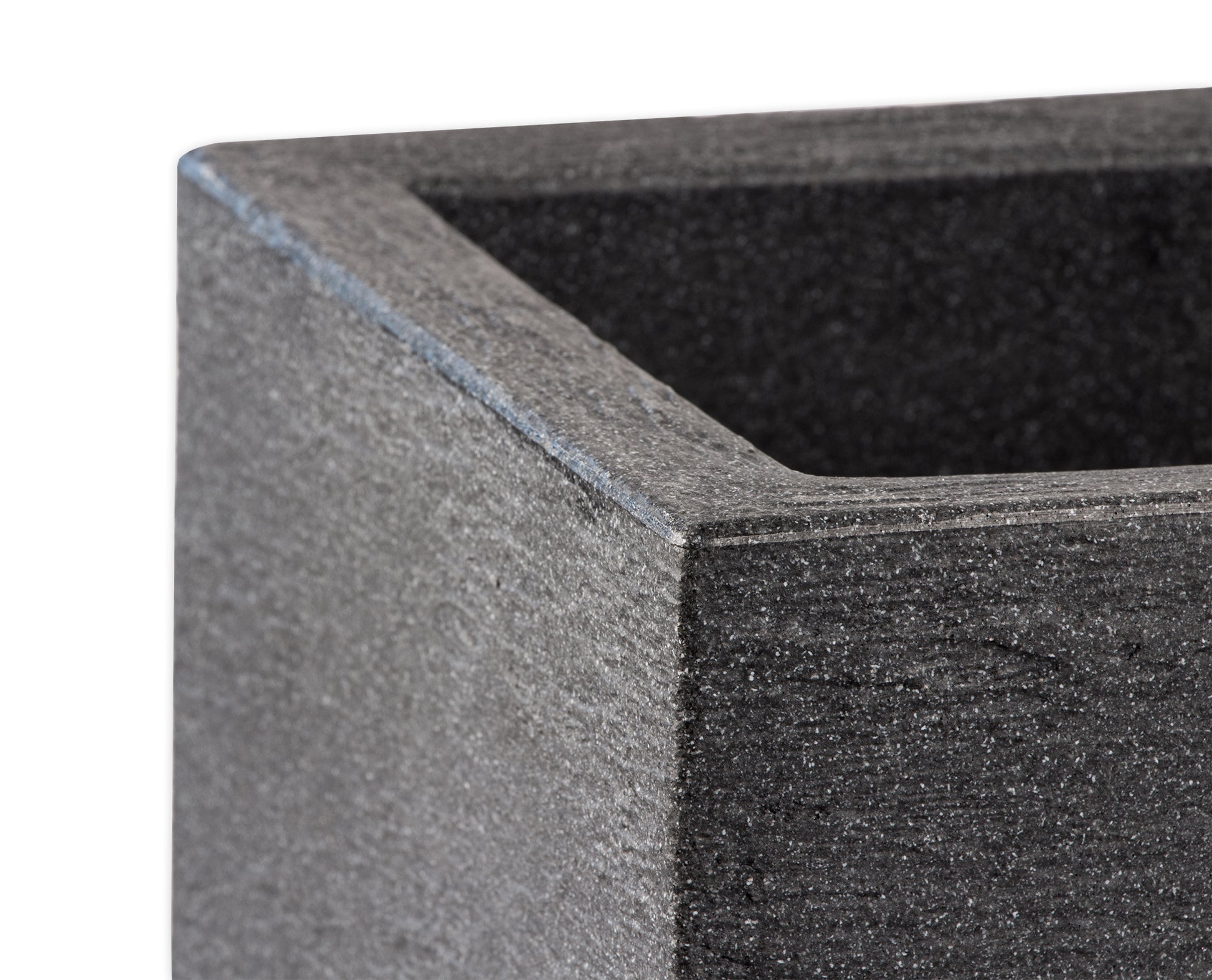 Pflanzkübel 80x30 cm groß - Granitstein-Optik in Anthrazit - Für Außen, frostsicher & wasserdicht 2