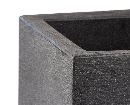 Pflanzkübel 80x30 cm groß - Granitstein-Optik in Anthrazit - Für Außen, frostsicher & wasserdicht 2