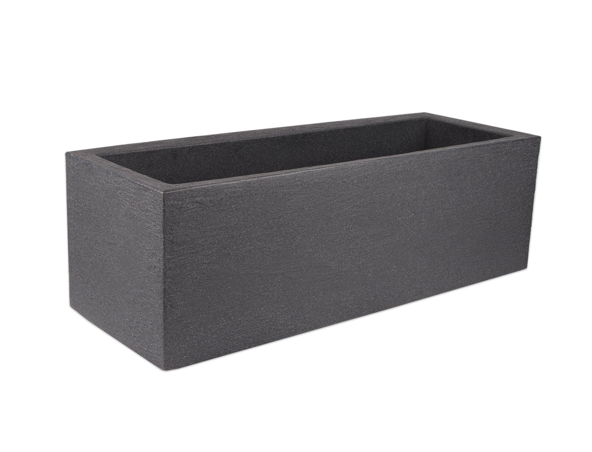 Pflanzkübel 80x30 cm groß - Granitstein-Optik in Anthrazit - Für Außen, frostsicher & wasserdicht 4