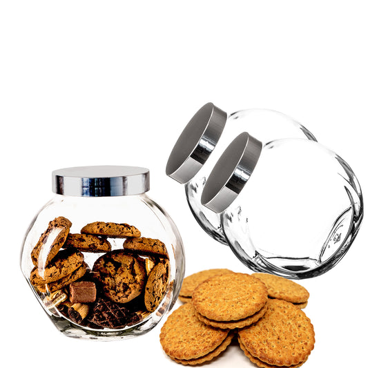 BigDean 2er Set 2 Liter Bonbonglas mit Schraubdeckel - Candy-Glas groß - Für Süßigkeiten, Kekse, Mehl-Aufbewahrung & Gewürze - Made in Germany - Spülmaschinenfest image 1