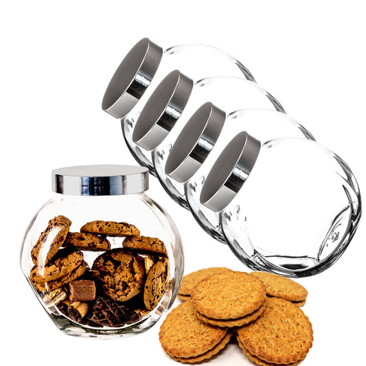 BigDean 4er Set 2 Liter Bonbonglas mit Schraubdeckel - Candy-Glas groß - Für Süßigkeiten, Kekse, Mehl-Aufbewahrung & Gewürze - Made in Germany - Spülmaschinenfest image 1