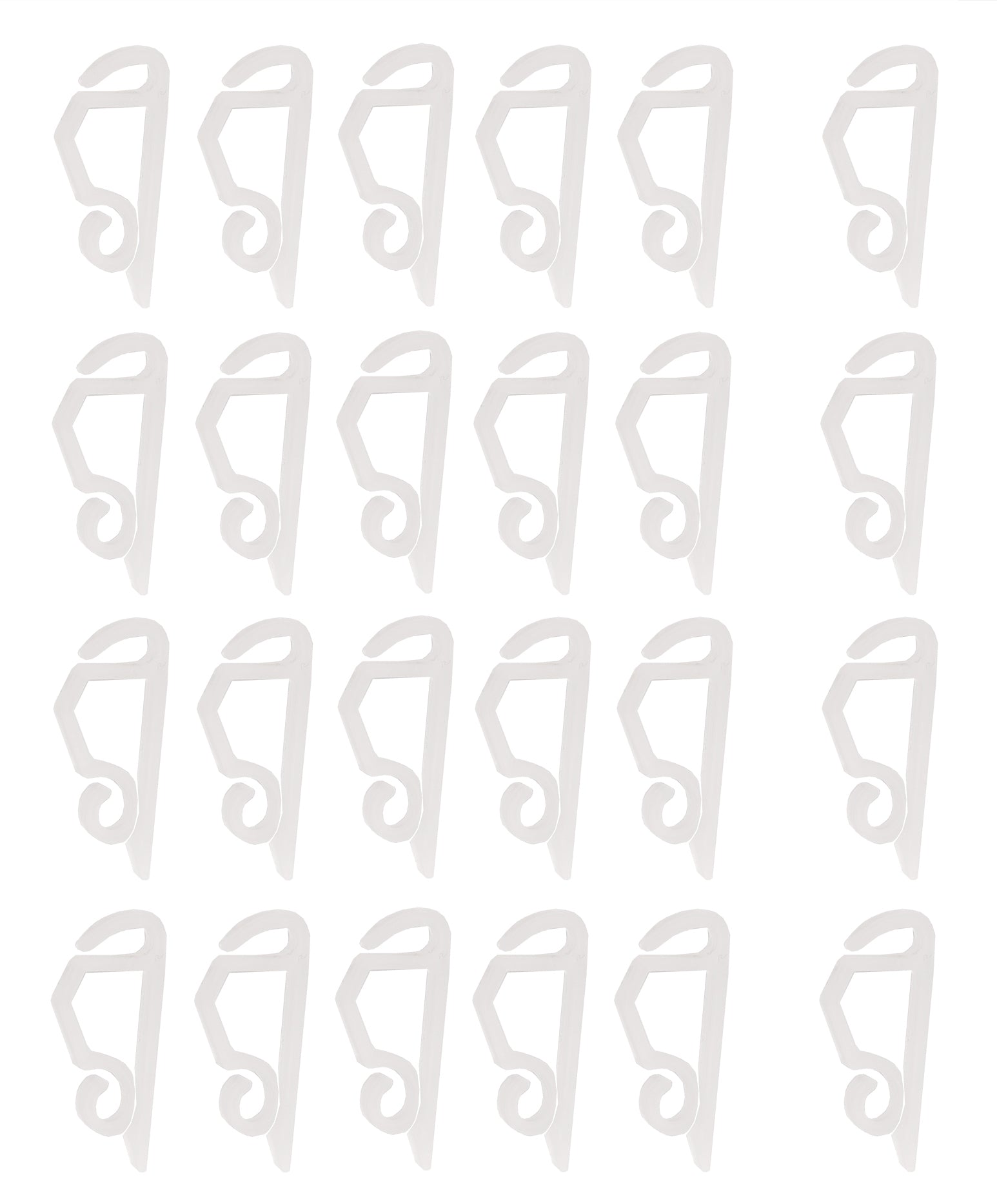 24er Set Dachrinnenhaken - Befestigung für Lichterketten & Weihnachtsbeleuchtung