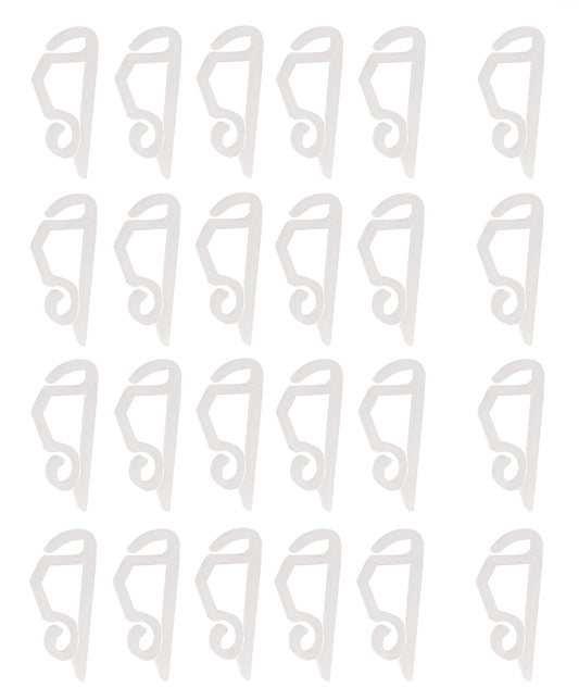 24er Set Dachrinnenhaken - Befestigung für Lichterketten & Weihnachtsbeleuchtung