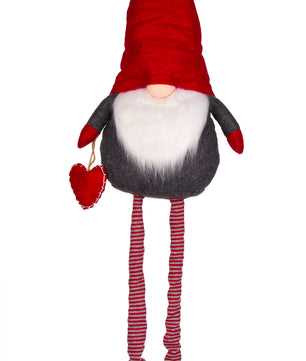 XXL Wichtel aus Filz mit Teleskop-Beinen 90-120 cm groß, 1,2 kg schwer - Deko-Figur für Weihnachten