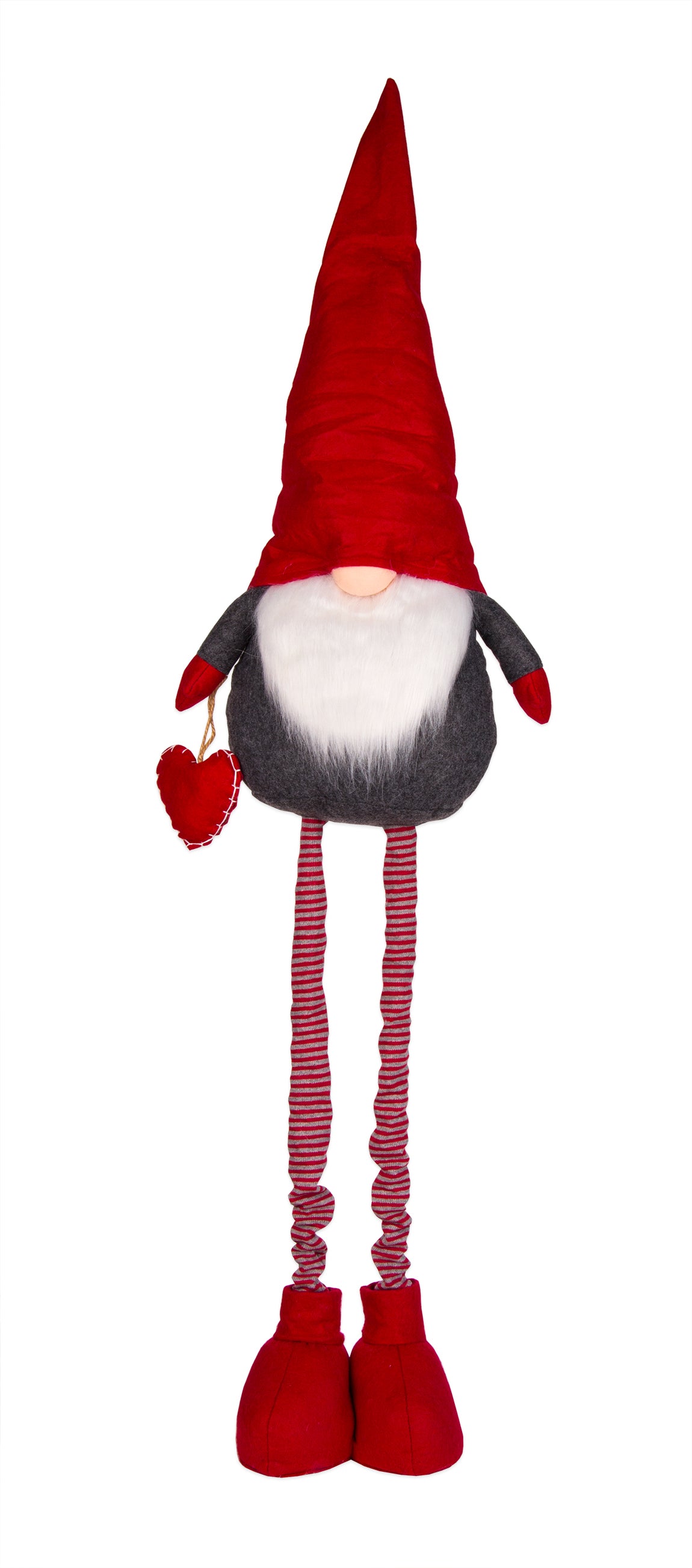 XXL Wichtel aus Filz mit Teleskop-Beinen 90-120 cm groß, 1,2 kg schwer - Deko-Figur für Weihnachten