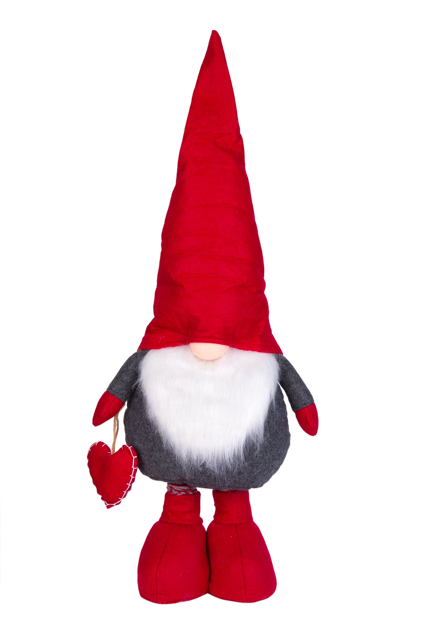 XXL Wichtel aus Filz mit Teleskop-Beinen 90-120 cm groß, 1,2 kg schwer - Deko-Figur für Weihnachten 2