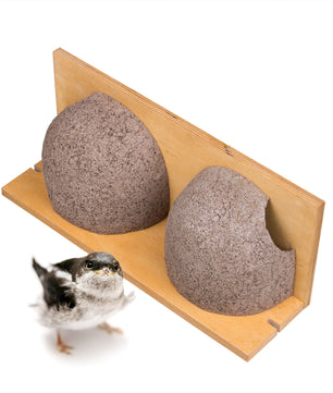 3x Schwalbennistkasten Doppelnest Schwalbennest Mehlschwalbennest Nistkasten Nisthilfe Schwalben Hol 2
