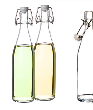 6x Glasflaschen mit Bügelverschluss 500 ml - Draht-Bügelflasche zum Ansetzen von Ölen, Alkohol 2