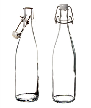 6x Glasflaschen mit Bügelverschluss 500 ml - Draht-Bügelflasche zum Ansetzen von Ölen, Alkohol 4