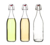 6x Glasflaschen mit Porzellan-Bügelverschluss 1000ml - 1 Liter Bügelflasche zum Befüllen 5