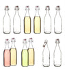 12x Glasflaschen mit Porzellan-Bügelverschluss 1000ml - 1 Liter Bügelflasche zum Befüllen 2