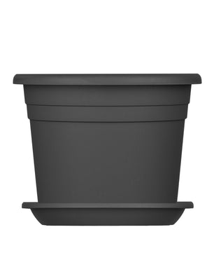 9x Blumentopf Untersetzer Ø 39 cm Farbe Anthrazit Kunststoff Blumenuntersetzer Blumentopfuntersetzer 3