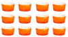 12x Ragout Fin-Schalen 9 cm 200 ml - Orange - Feuerfest - Aus Keramik - Für Creme Brulee, Würzfleisch, Dessert, Schokoküchlein - Förmchen, Schälchen