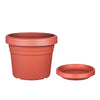 3x Blumentopf Ø 30 cm Farbe Terrakotta & Untersetzer Kunststoff Pflanztopf Containertopf Übertopf 5