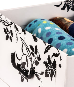 Aufbewahrungsbox mit Deckel Pappe 3er Set Blumenmuster Barock 6