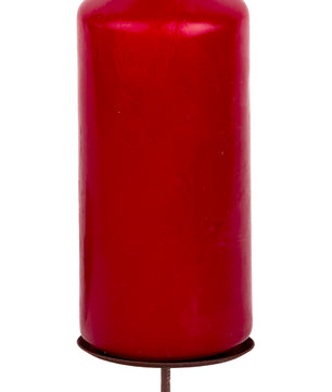 4er Set Kerzenhalter für Adventskranz - Rost-braun - Ø 6cm - Kerzenteller zum Stecken 4