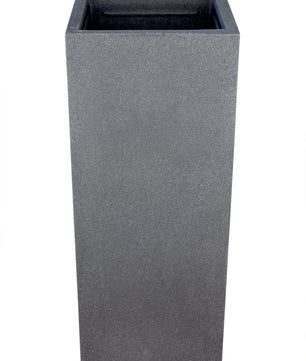 Pflanzsäule in Stein-Optik - 30 x 80 cm - 16 Liter - hoher Pflanzkübel in Anthrazit - Säule 