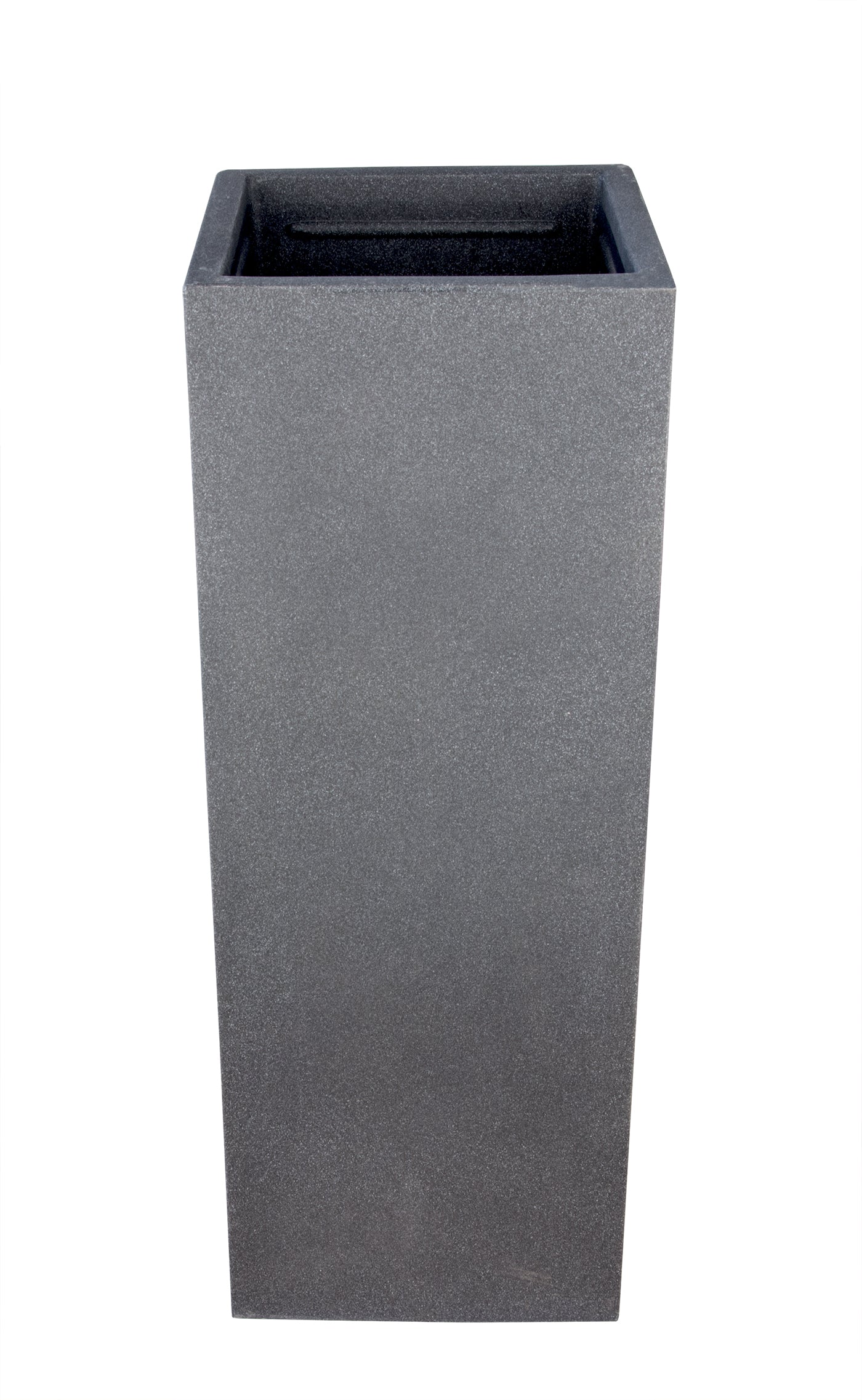 Pflanzsäule in Stein-Optik - 30 x 80 cm - 16 Liter - hoher Pflanzkübel in Anthrazit - Säule 