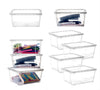 BigDean 9er Set Aufbewahrungsboxen mit Deckel 1,7L klein - belüftete & stapelbare Klarsichtboxen transparent - aus PP-Kunststoff - Organizer Box Aufbewahrung Ordnungsbox 19x14,5x9cm