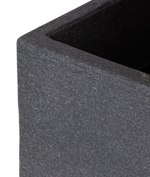 Blumentreppe in Granitstein-Optik - modernes Hochbeet in Anthrazit - 60x40x40 - Blumenkübel  4