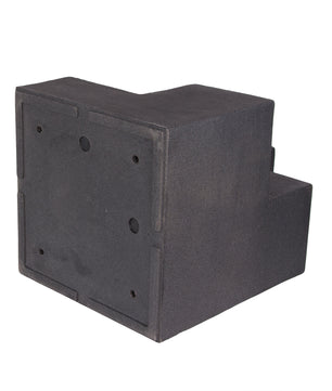 Blumentreppe in Granitstein-Optik - modernes Hochbeet in Anthrazit - 60x40x40 - Blumenkübel  5