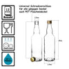 12x Glasflaschen 500ml mit Schraubverschluss in Gold - Flasche zum Befüllen 5