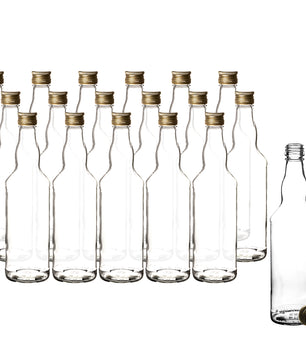 18x Glasflaschen 500ml mit Schraubverschluss in Gold - Flasche zum Befüllen 2