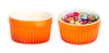 6x Souffle-Förmchen - Orange - Schälchen für Creme Brulee - Mini Auflaufform Pastetenform 6