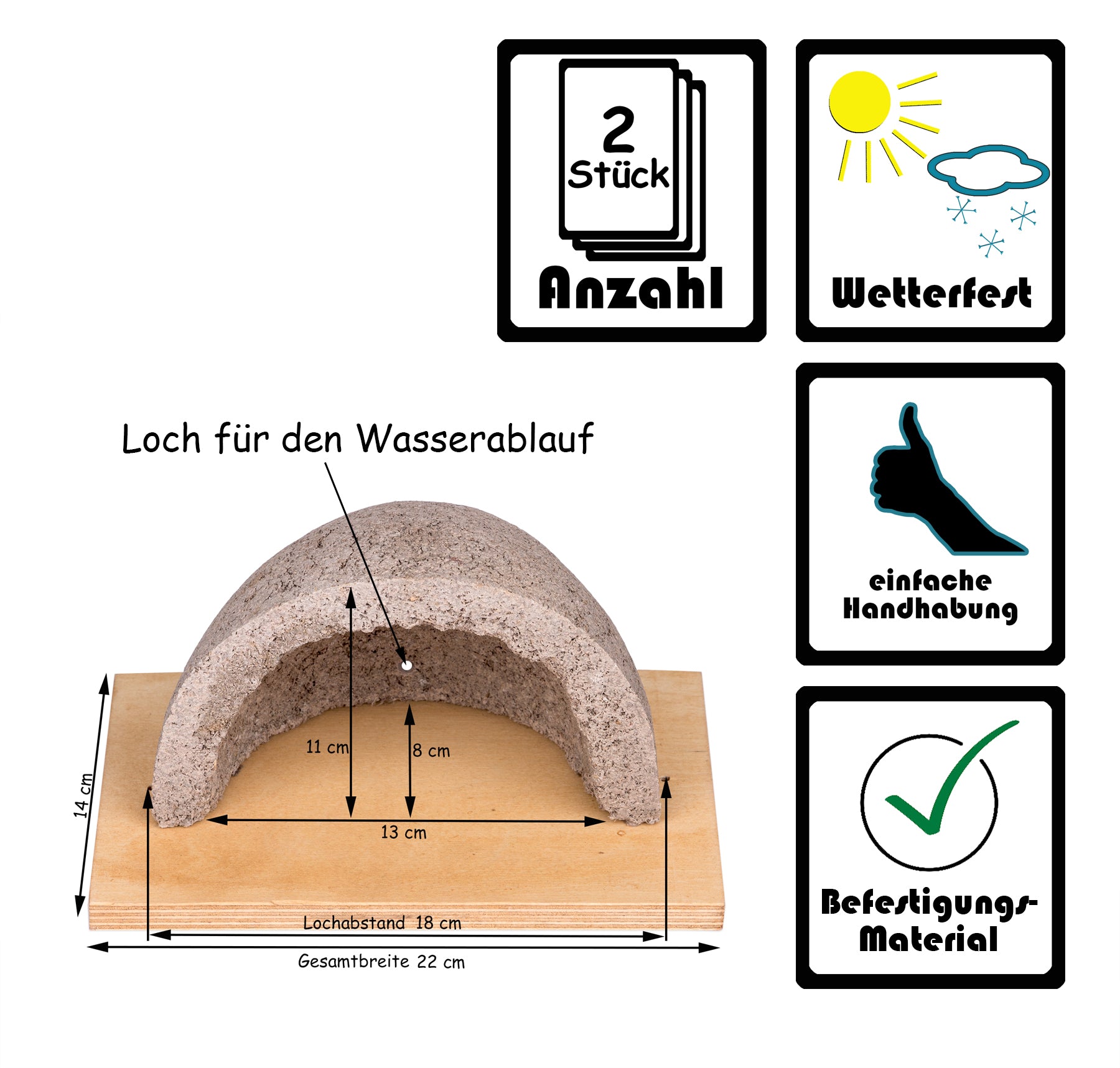 2x Schwalbennistkasten Einzelnest offen Schwalbennest Rauchschwalbennest Nistkasten Nisthilfe 6