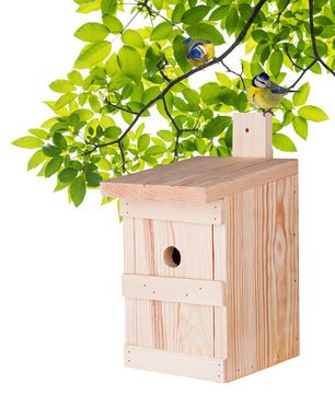 Nistkasten für Meisen & Kleinvögel - Vogelhaus aus Massivholz - 27x17x17cm
