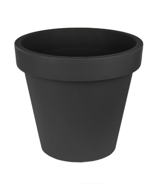Blumentopf Ø 50 cm aus Kunststoff - Anthrazit - Pflanztopf Containertopf Übertopf Pflanzkübel rund