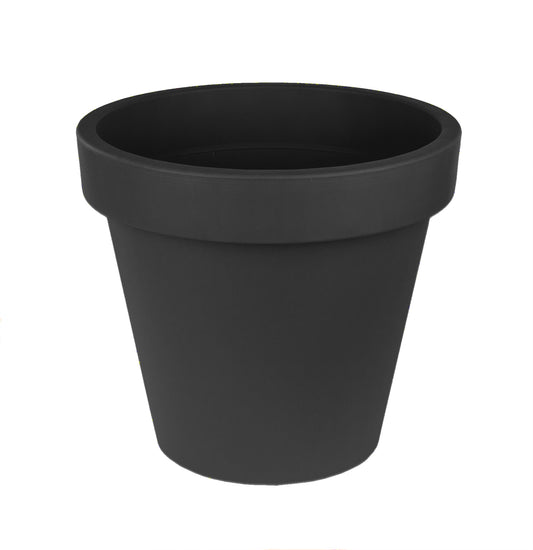Blumentopf Ø 50 cm aus Kunststoff - Anthrazit - Pflanztopf Containertopf Übertopf Pflanzkübel rund 1
