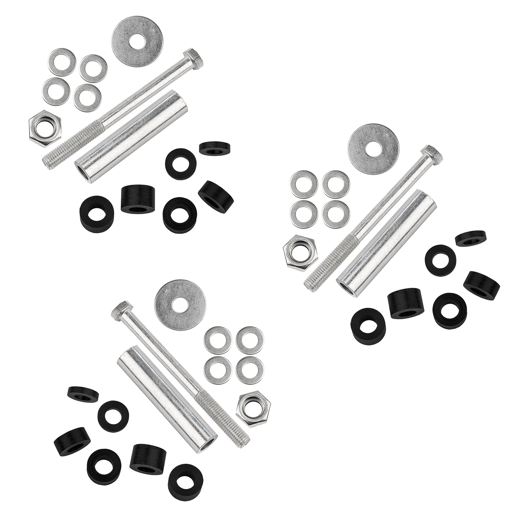 3x Universal Achse für Schubkarrenrad - Schubkarrenachse Montage Set 3