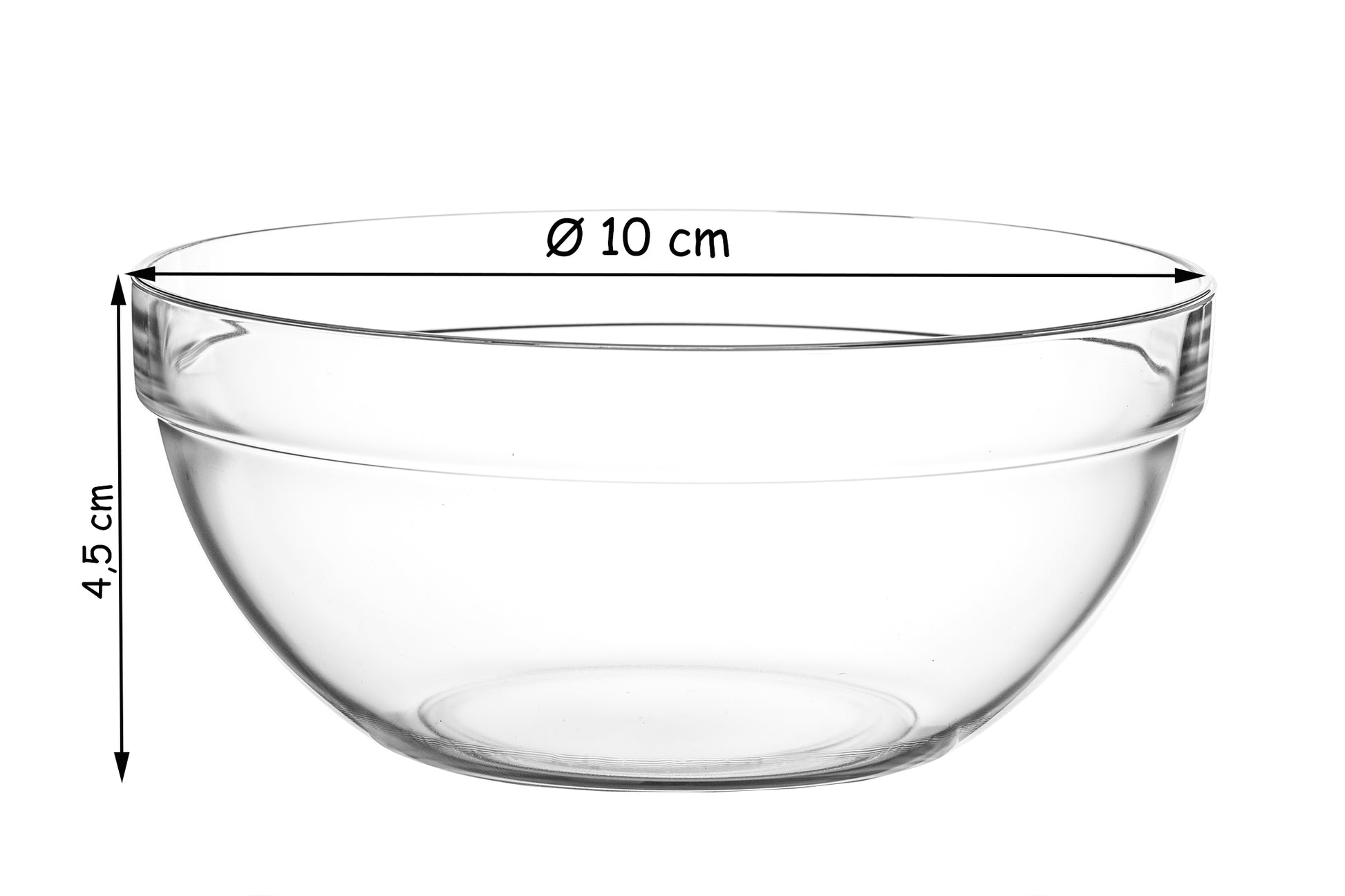 6er Set Dipschalen Ø 10cm aus Glas 210ml - Made in France - Glasschalen, Dessertschalen 5