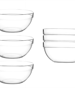 6er Set Dessertschalen Ø 12cm aus Glas 330ml - Made in France - Glasschale, Dipschalen, Snac