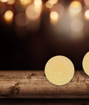 3x LED Kugel mit 6 Stunden Timer - warmweiß - 8 cm - Leuchtkugel für Innen 2