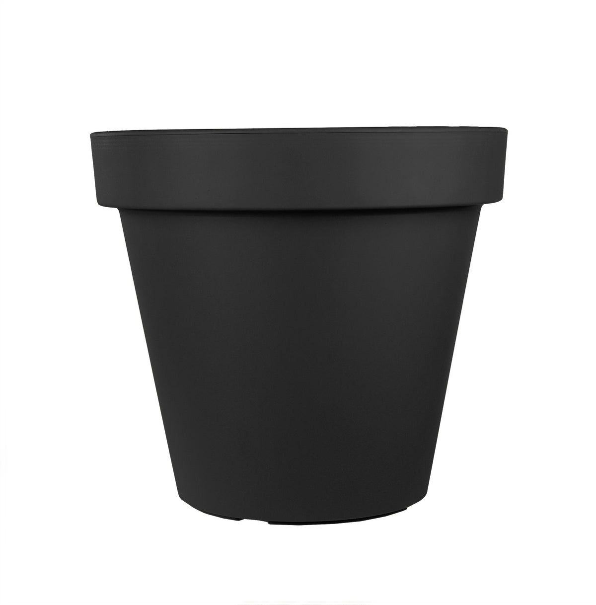 BigDean 2X XL Blumentopf Ø 50 cm aus Kunststoff - Anthrazit - Pflanztopf Containertopf Übertopf Pflanzkübel rund - Drainage-Möglichkeit image 2