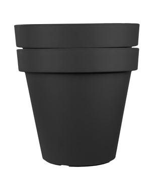 2x Blumentopf Ø 50 cm aus Kunststoff - Anthrazit - Pflanztopf Containertopf Übertopf Pflanzkübel 3